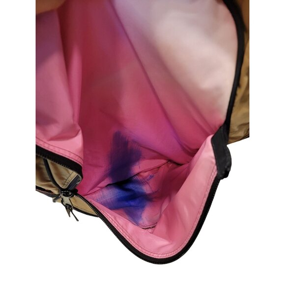 Maggie Mather Tan & Pink Sling Backpack With Multiple Zipper Pockets & Adjustabl - Picture 3 of 12